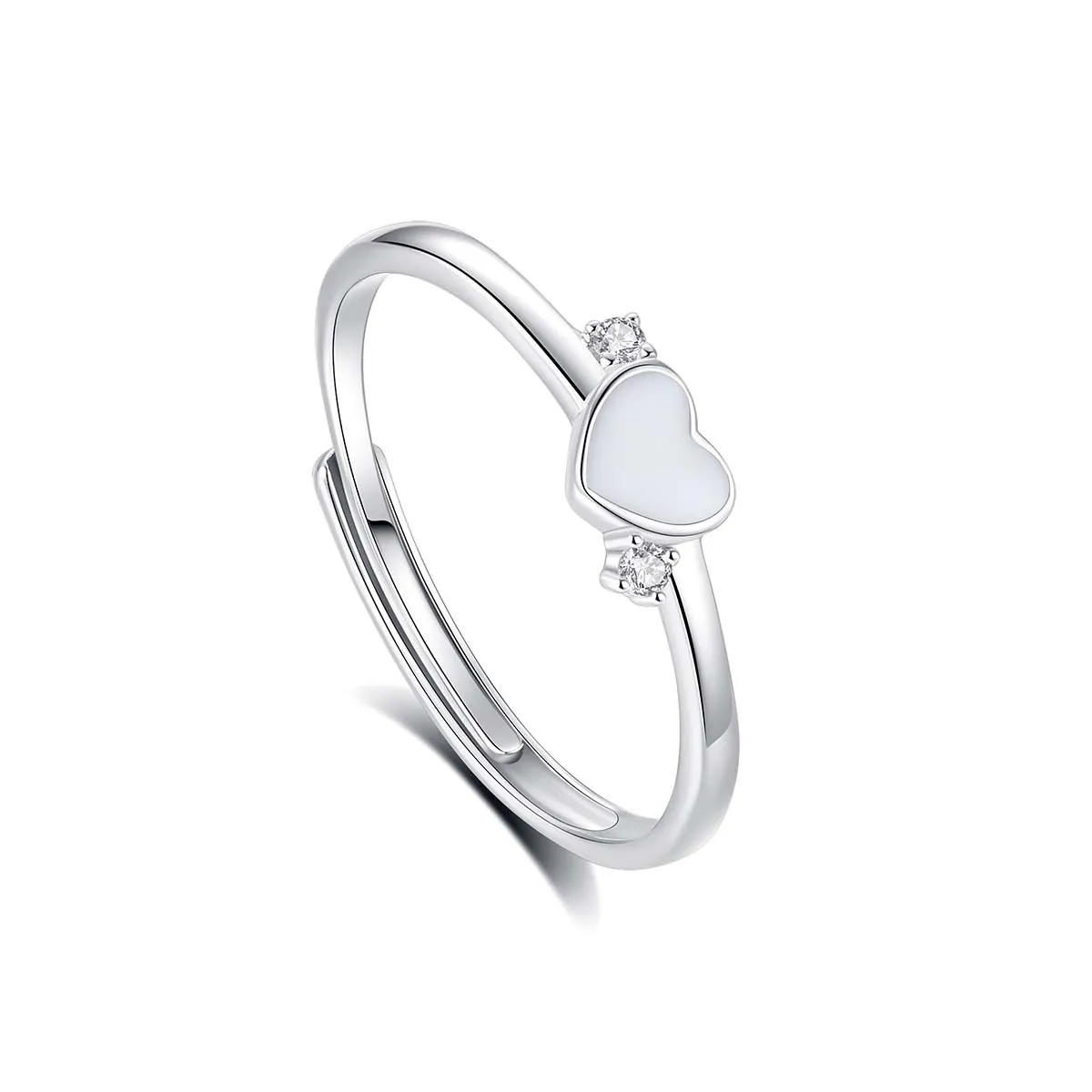 Adjustable Love Luminous s925 Silver Ring Classic Couple Style for Unisex Gift for Girlfriend Rings
