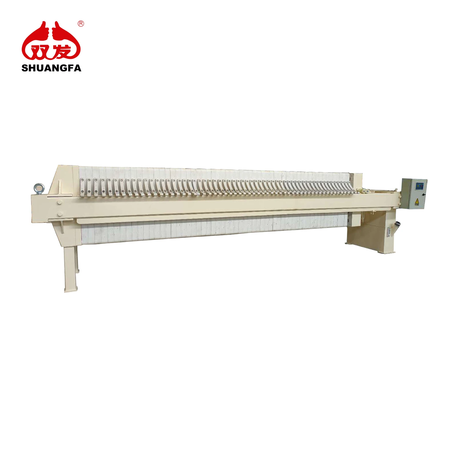 Electric control hydraulic system filter press for pottery clay (red) production