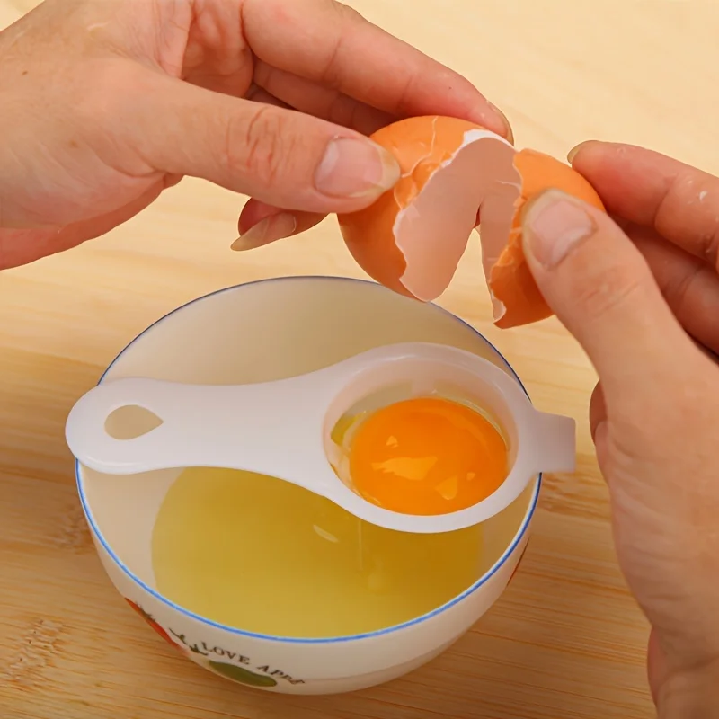 Shai 3-Piece Essential Kitchen Gadgets Durable Plastic Yolk White Divider Separator Set Whisk Beater Hand Dishwasher silicone