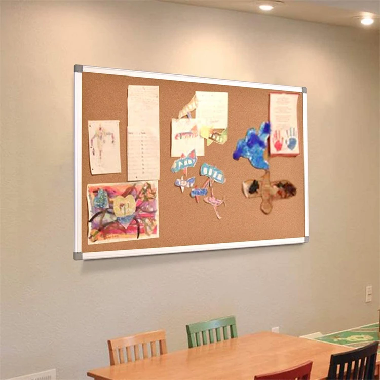 
Small Wall Hanging Message Memo Picture Board Decoration Cork Board For Home Office School With 24 Push Pins 