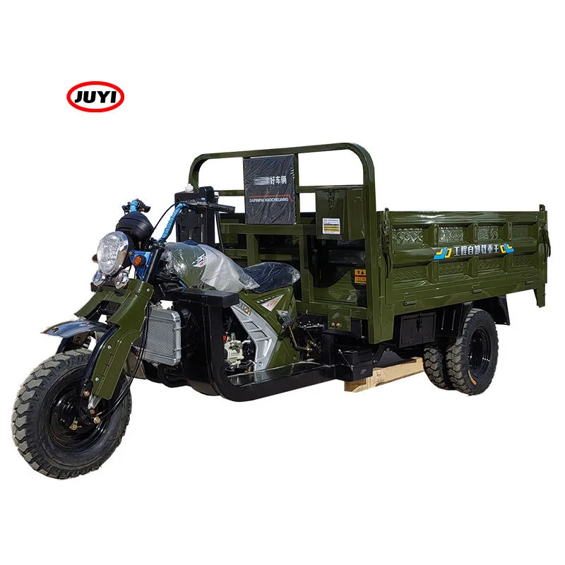 China cheap factory dual water cooled strong engines gasoline petrol cargo motor motorized tricycles for Farm