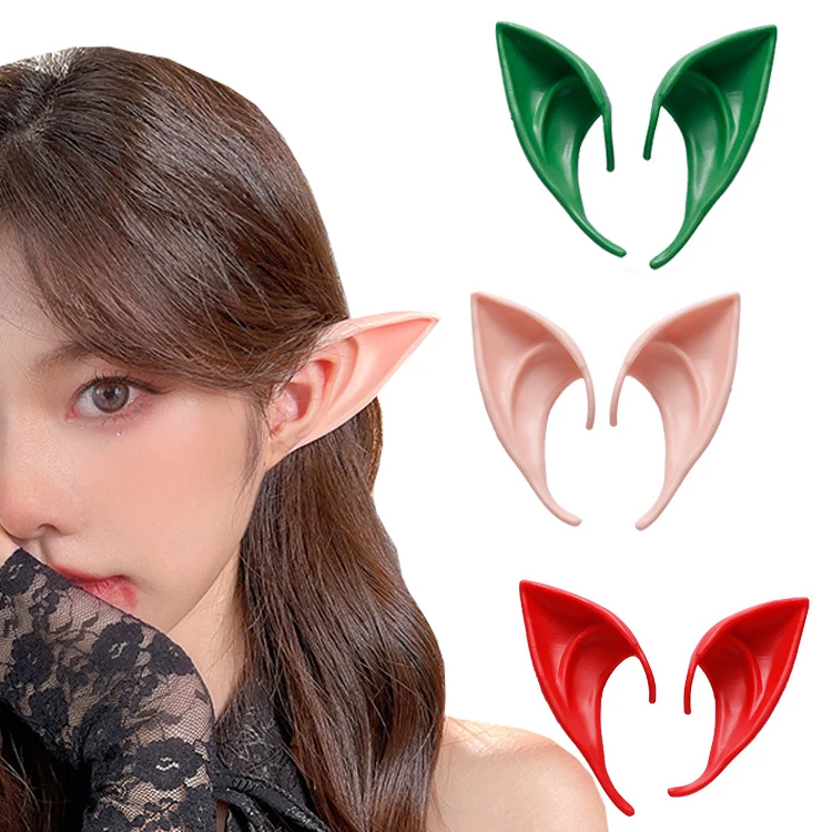 Wholesale Elf Ears Costume Accessories for Halloween Party Devil Vampire Genie Fairy Latex Ears Cosplay Role Play Orejas de elfo
