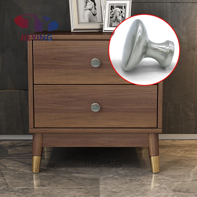China Zinc Alloy Cabinet Handles Silver Color Drawer Knobs Kitchen Cupboard Door Metal Pulls Furniture Handle and Knob