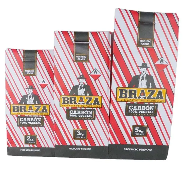 coal charcoal hardwood lump charcoal briquettes packing bags 3kg 5kg 5kg paper laminated pp woven bag