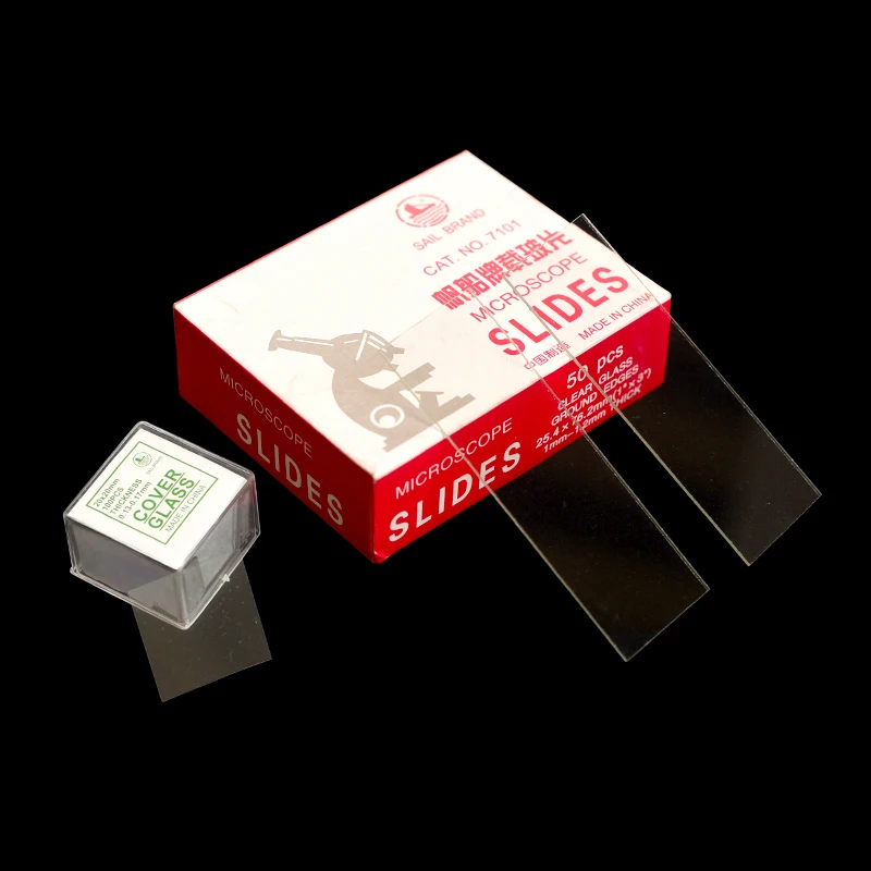 Biological experiment various specifications of microscope transparent glass cover glass Microscope slides glass