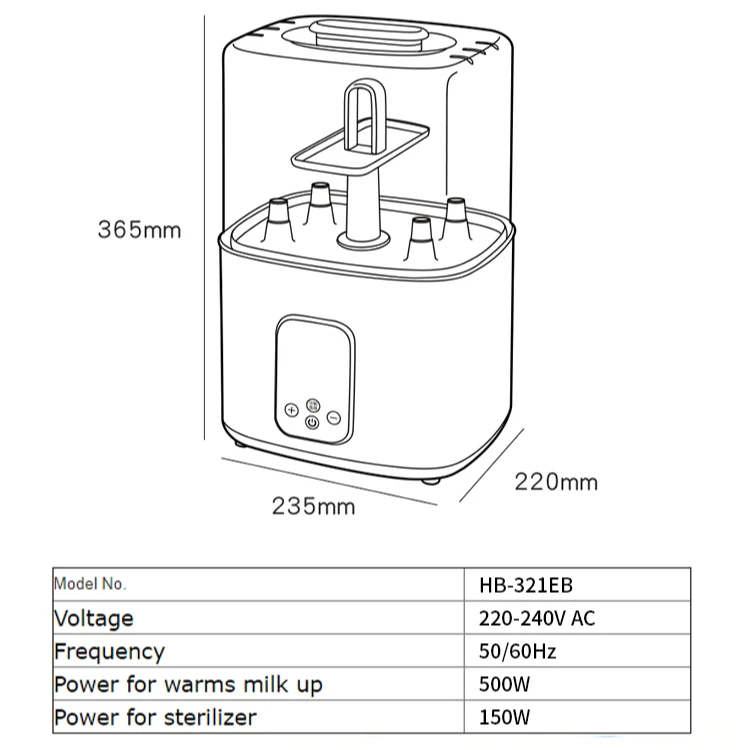 Hot Sell Portable Digital BPA Free Baby Food Makers Bottle Sterilizers and Warmers Milk Calentador De Biberones Display