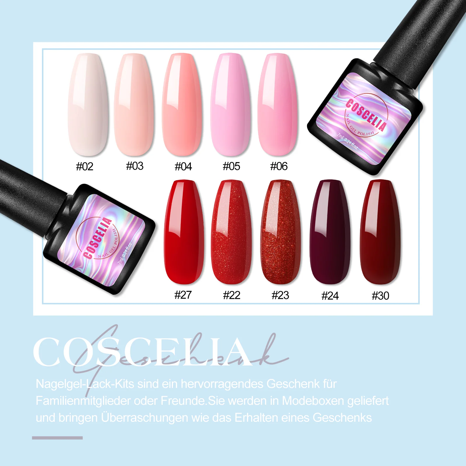 OEM ODM 2022 Hot Sale Nail Polish Kit 10 pcs Gel Polish Color UV Gel Set Manicure Salon Supplies OEM Logo Private Label sample