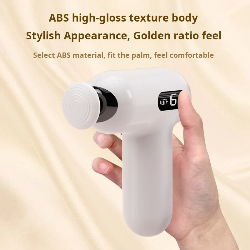 Low db Mini Massage Gun 4 head 6 Gears High Gross Face Fascia Gun