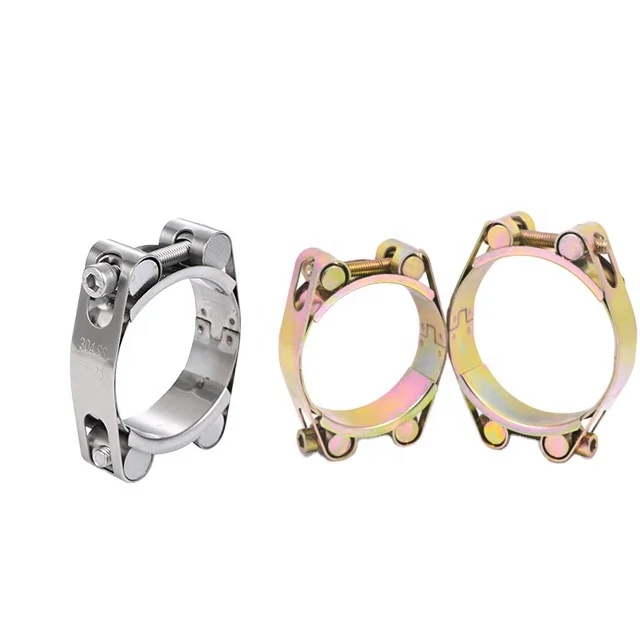 Manufacturer wholesale price double t bolt heavy duty hose slot clamps for exhaust clamps