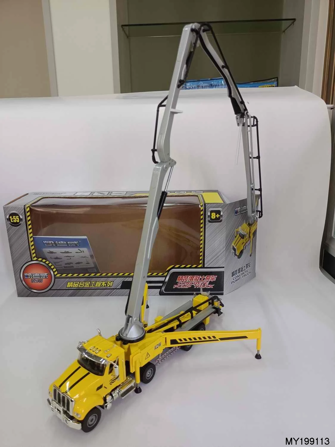 1:55 scale die cast miniature model toys Hardcover concrete pump truck for kids