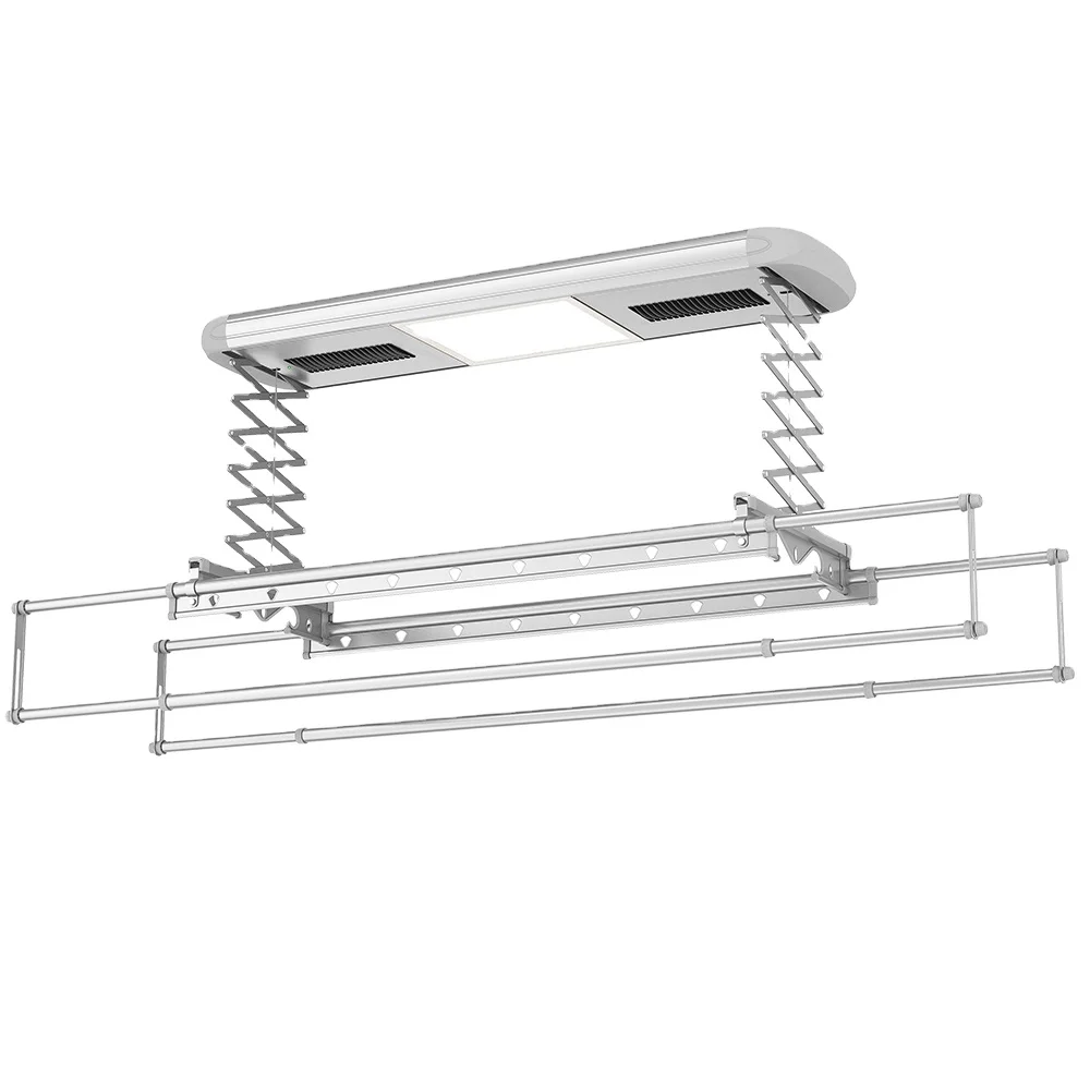 Coat hanger foldable clothes rack line pole with heater