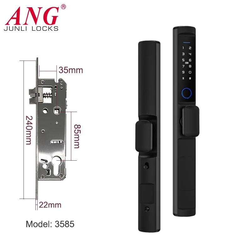 Glass Electric Door Lock Remote Control Digital Tuya Waterproof Outdoor Door Lock For Home