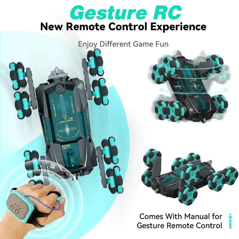 SINC045 New Radio Control 2.4GHz Stunt Sprayer Off-Road Climb Stairs Gesture Induction Eight-Wheel Twist Drift Car For Kids Gift