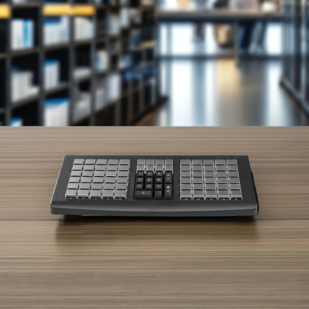 LIF KB81 81 Keys PS/2 Port POS Programmable Keyboard  with Magnetic Card Reader