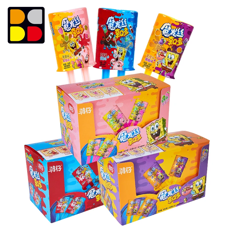 CHINA SUPPLIER TOP GRADE HOT SALE PRODUCTS 2 in 1 GELATIN JAM FUNNY SHAPE CANDY MAGIC HAIR CANDY