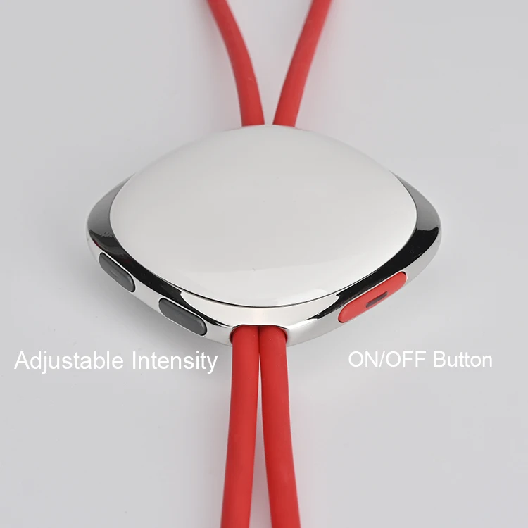 KIKI MASSAGE Portable Light Weight Smart Mini  Electric Hot-Compress Pendant Neck Relax Necklace  EMS Pulse Neck Massager