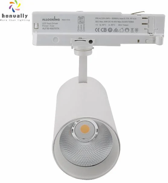 
modern track light spot light 5 Years warranty all in one ultra slim adaptor driver 3 phase led track lighting 