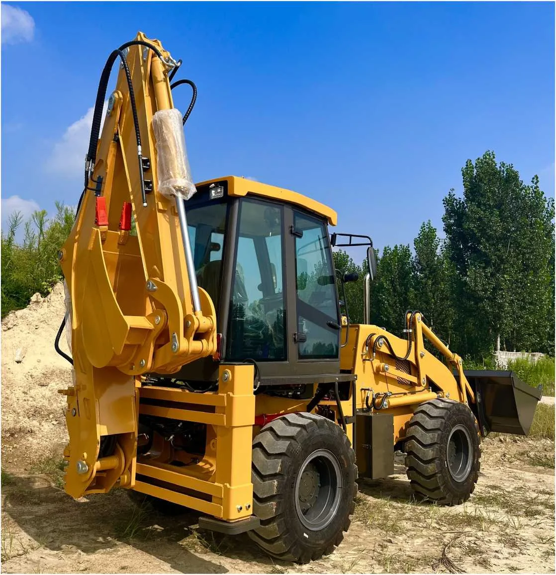 Cheap New Multi Function Backhoe Loader Retroexcavadora  Household Farms Wheel Excavator Used backhoe excavator loader