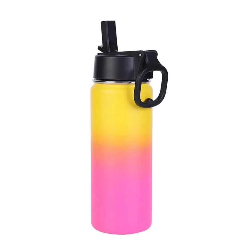 2023 new products 600ml Gym water bottle with magnetic phone holder stainless steel water bottle with magnetic cell phone holder