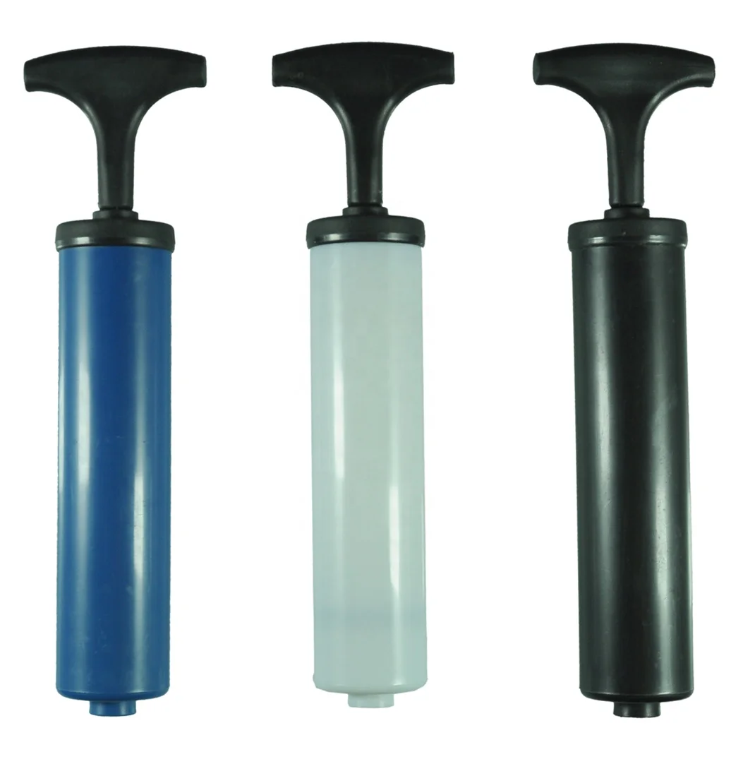 XY-804D 8 inch high quality hand air pump all sports ball inflator with retractable rubber tube and needles