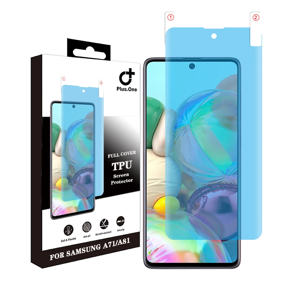 Wholesale TPU Transparency Hydrogel Film Mobile Phone Screen Protectors for Samsung Galaxy A71 A81