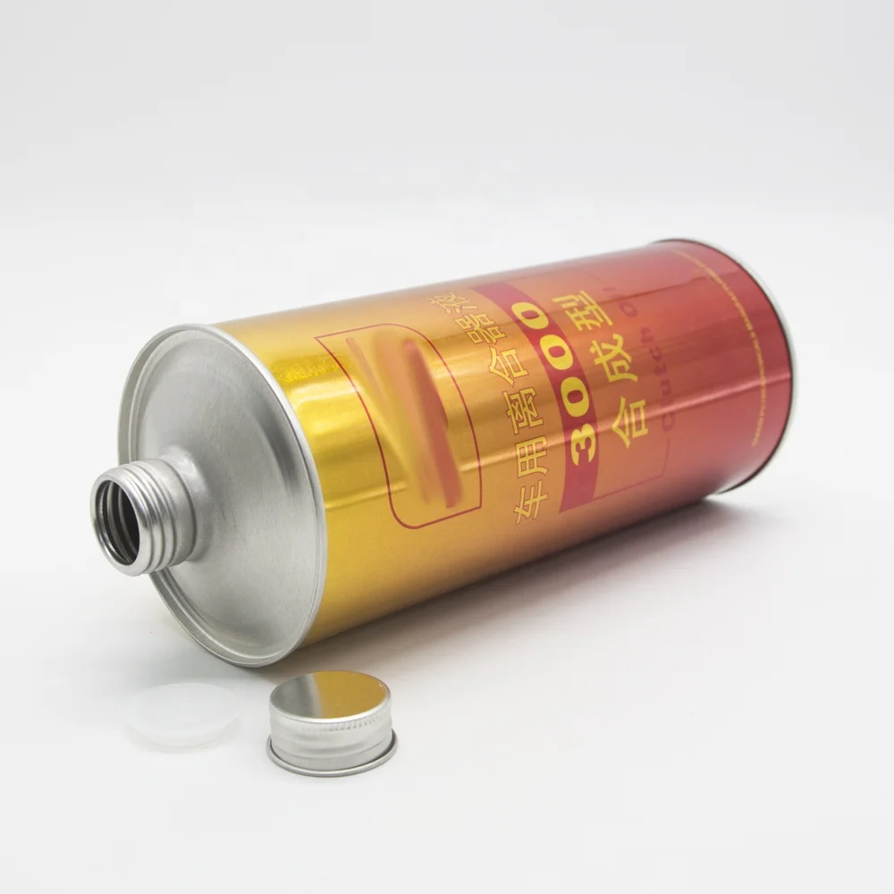 Wholesale CMYK empty brake fluid oil metal tin can