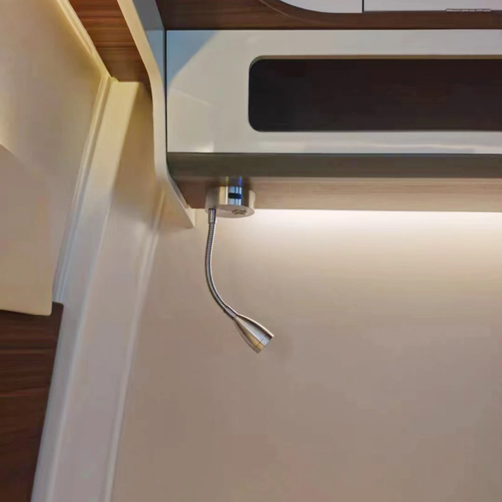 12V USB Touch Switch Small Spotlight 3W LED RV Reading Light Hose Spotlight Yacht LED Light Caravan Energy Saving Light