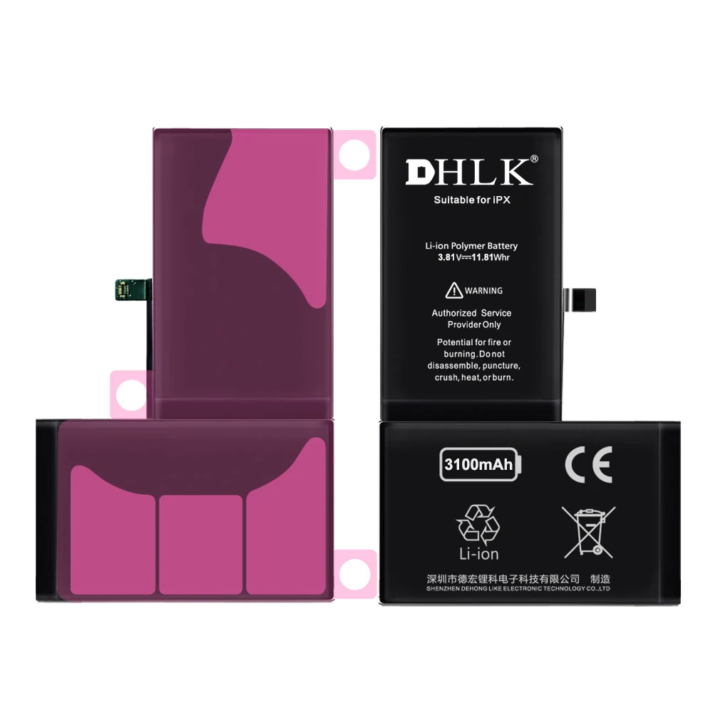 
0 cycle Li-ion Polymer Replacement batteries for iphone x battery 3100mAh 