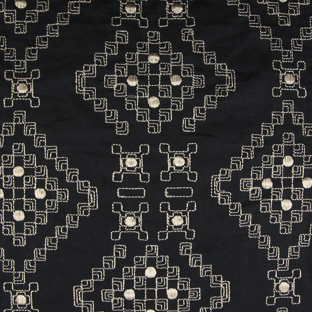 Exquisite Linen Embroidery Fabric100% Pure Linen Fabric For Spring And Summer Dress Sustainable Flax Embroidery Fabric