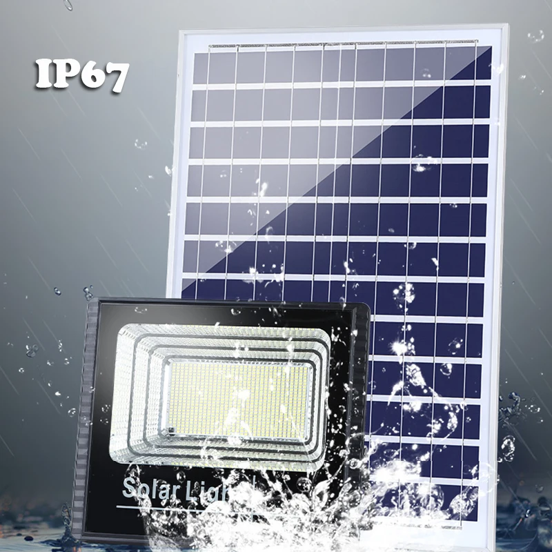 Solar Energy 14h Working Time High Power 200W Waterproof IP67 SMD2835 150Leds Garden LED Flood Light With Remote Control