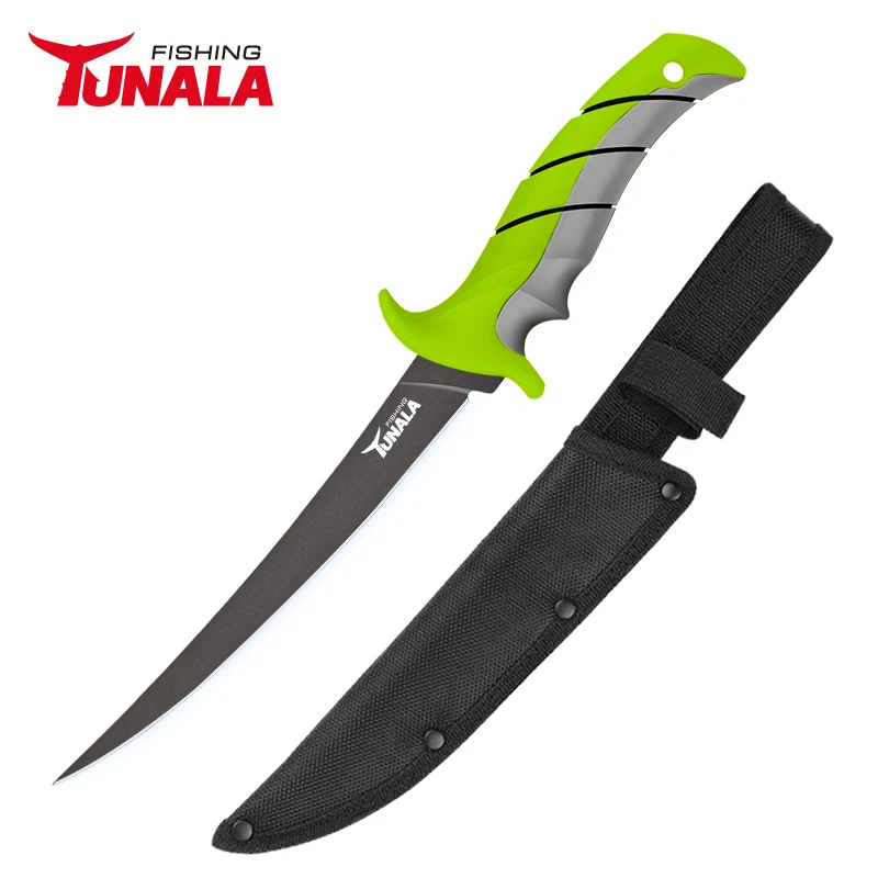 Customized OEM/ODM high quality fishing fillet knife with PP+TPR  handle fishing knife fish fillet knife for fishing