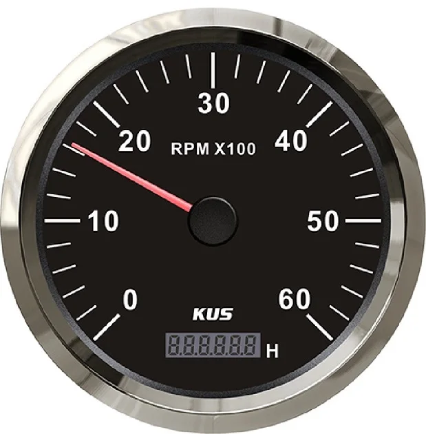 Тахометр KUS 110 мм 6000 об/мин для бензинового двигателя судовой катер счетчик оборотов 12 В/24