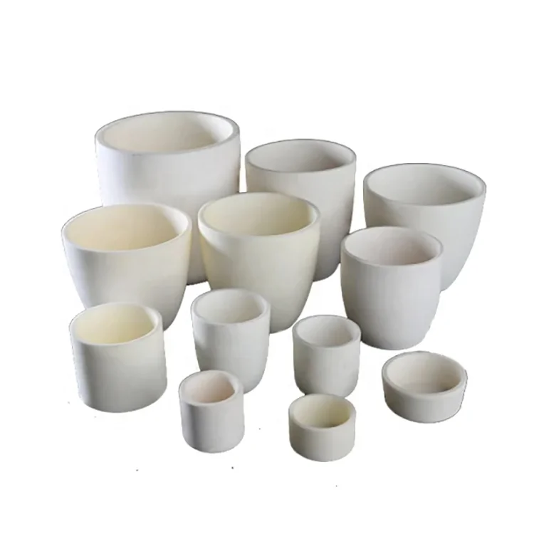 factory price refractory low conductivity zirconium oxide ceramic crucible cup