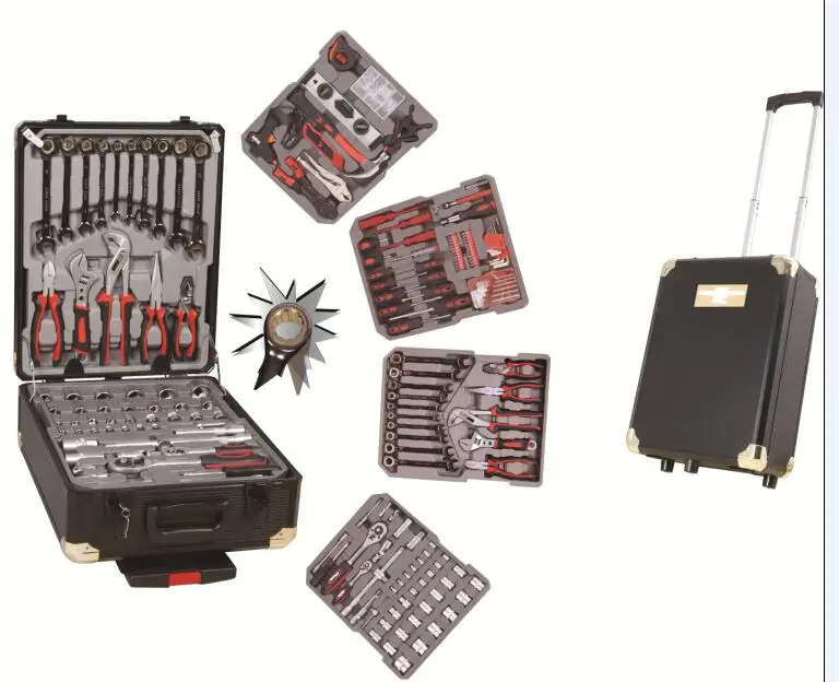 186 pcs munich tools set trolley house repairing tool kits kraft tool box