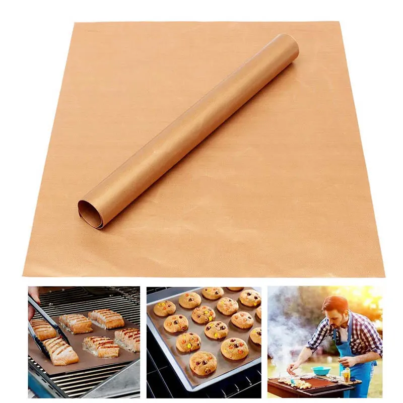 Food Grade Heat Resistant Nonstick PTFE BBQ Copper Grill Mat