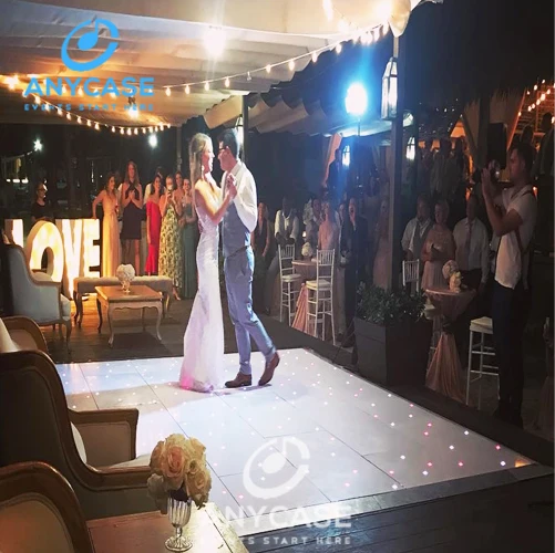 Stage decoration LED starlit star light 16x16ft white starlit led dance floor panel