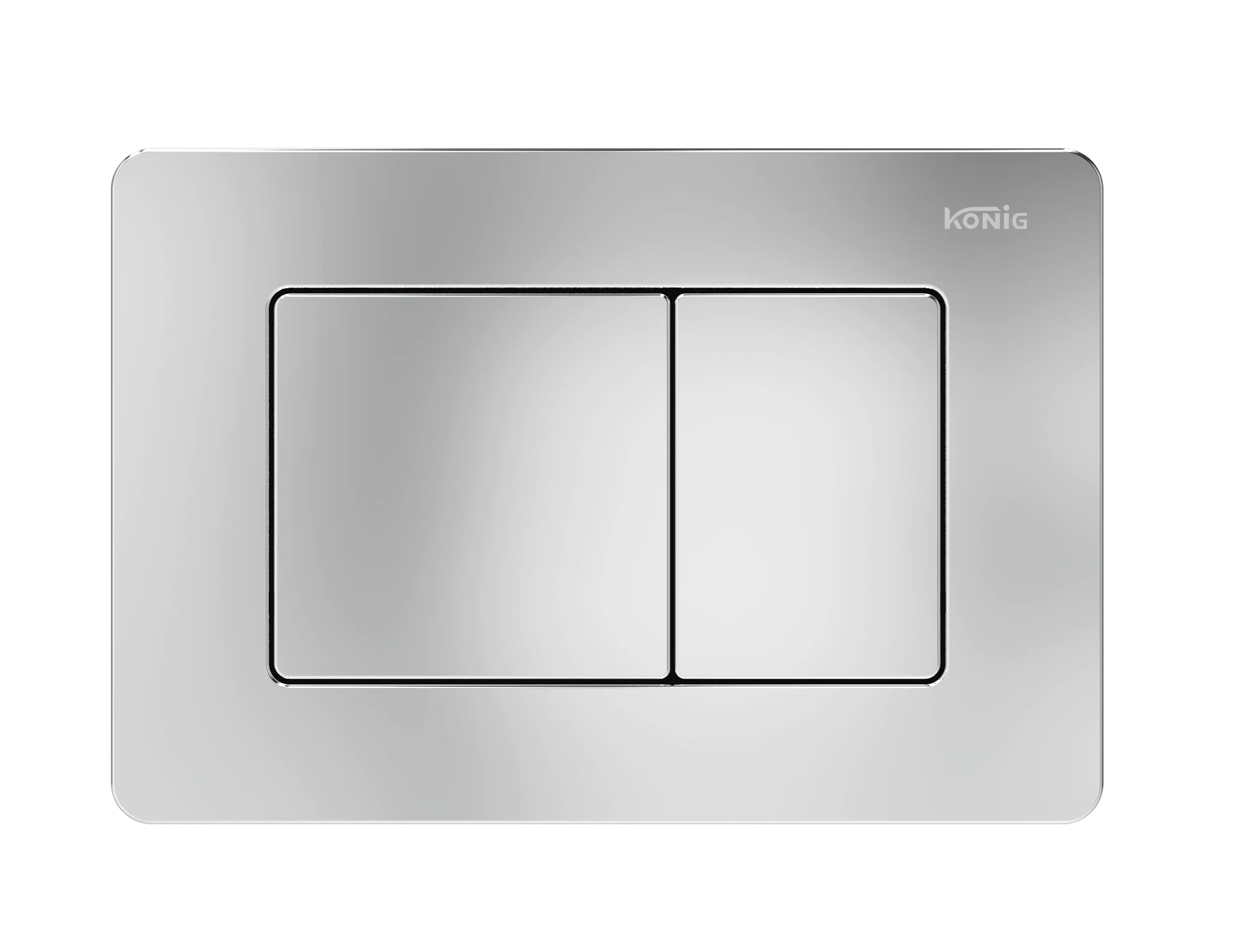 Stainless Steel Dual Flush Plate for Concealed Cistern 2 Rectangular Button