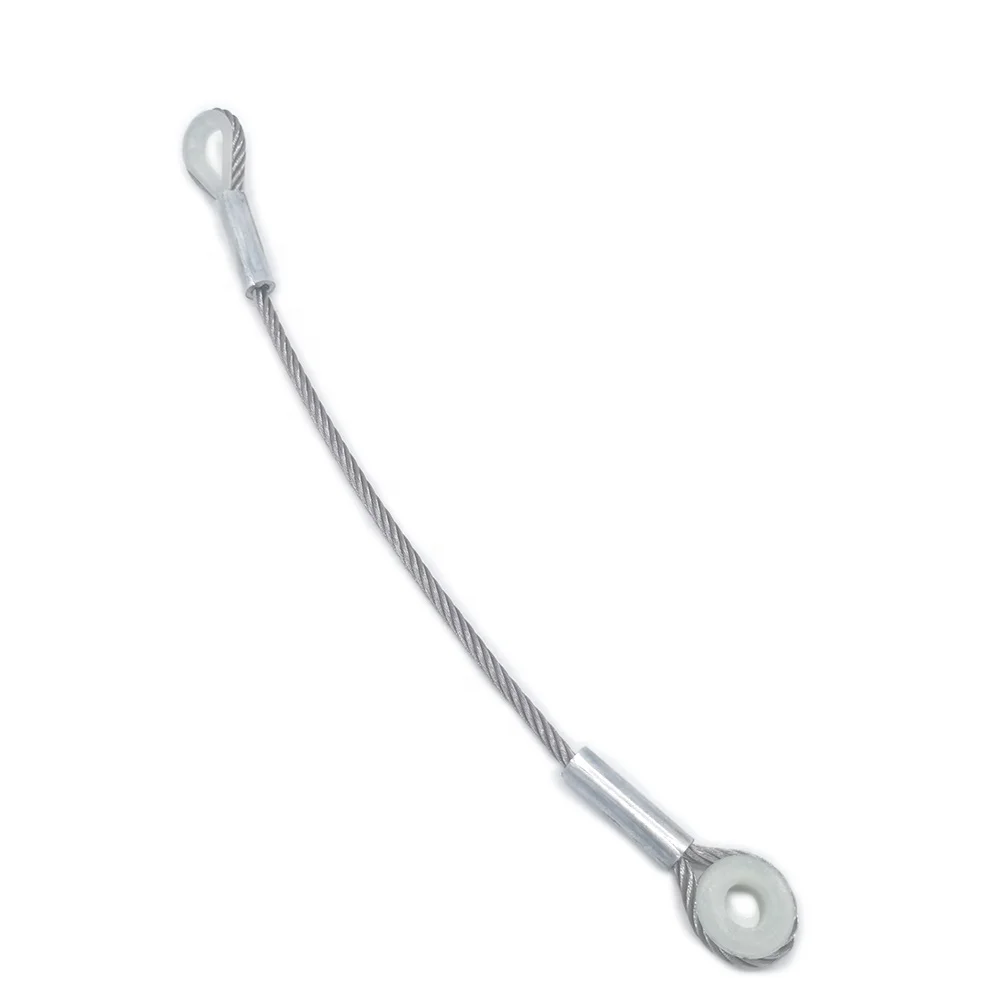 Dependable loop cable with nylon thimble security rope stainless steel cable fitting