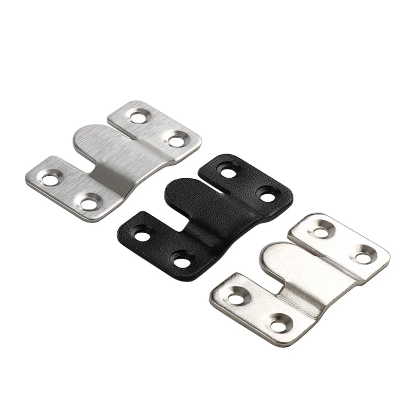 Flush Mount Bracket Interlocking Photo Frame Hook Zinc Plated Wall Mount Clip