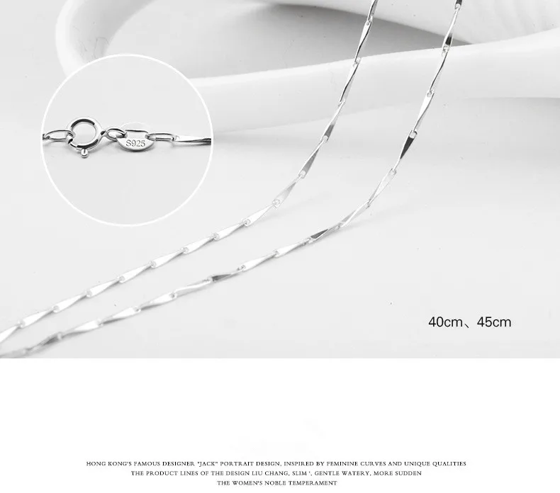 Fashion Jewelry S925 Sterling Silver classic Cuban Link Chain Necklace