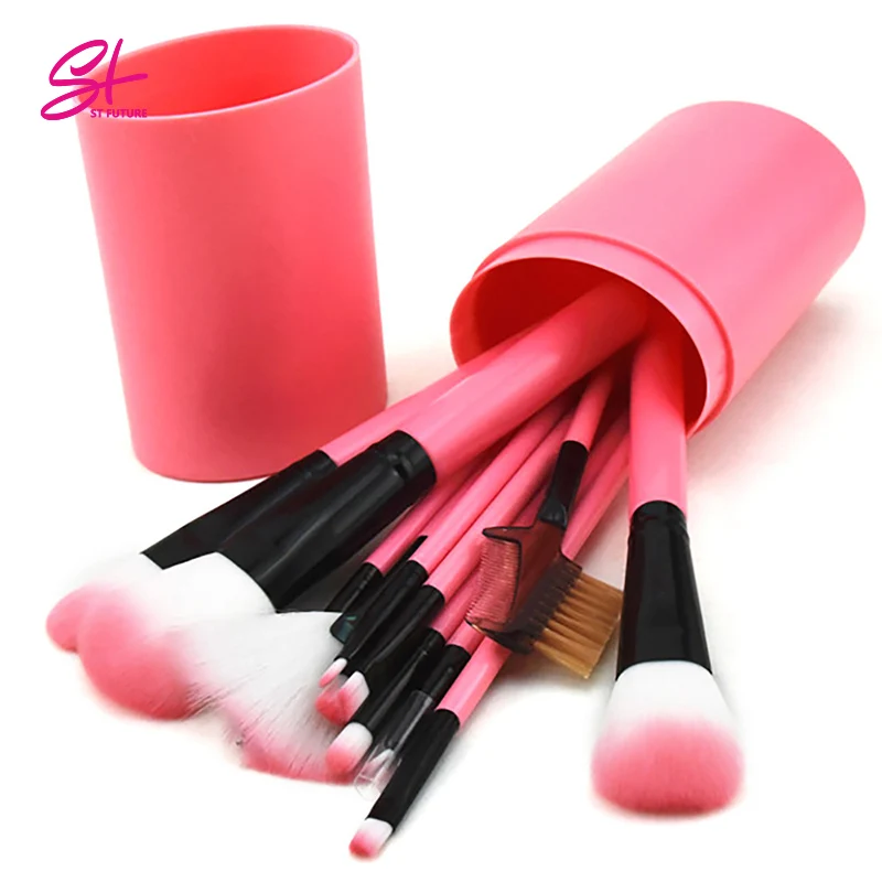 Private Label personalized make-up brush nylon hair RED makeup brush set