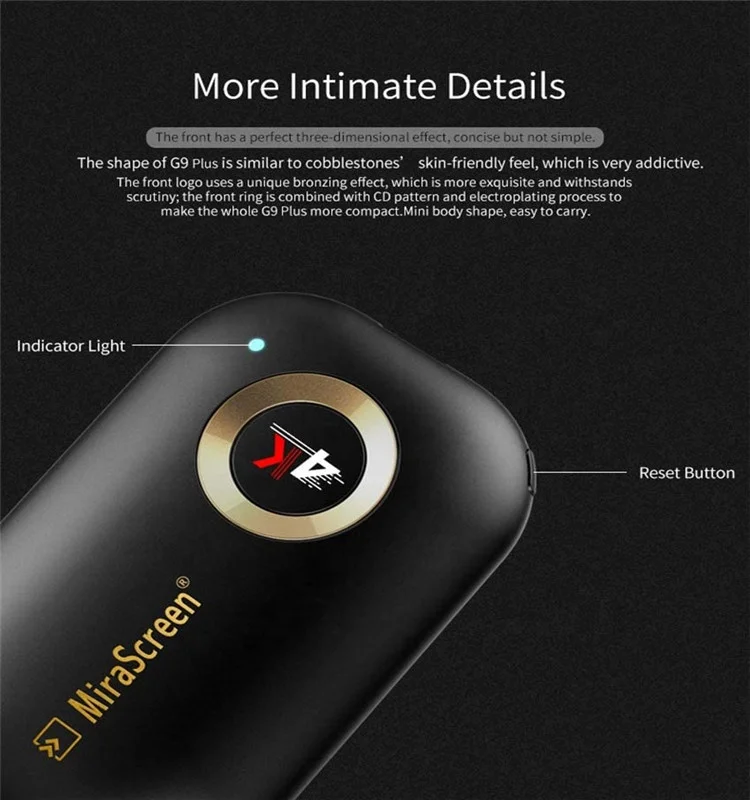 Адаптер для беспроводного дисплея 4k HDTV WiFi Miracast Dongle экран зеркальное отображение Airplay литой телефон к телевизору/проектору приемник с поддержкой