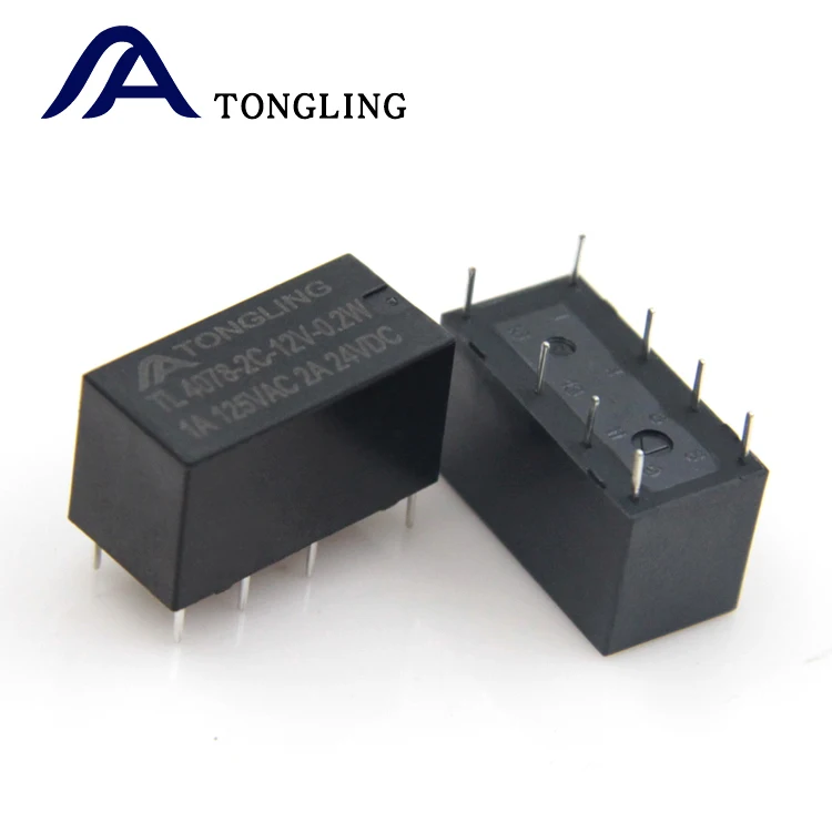 TONGLING TL4078 SPDT 2C 8 Pin 5V 6V 9V 12V 24V 1A 125VAC Signal Relay For PCB