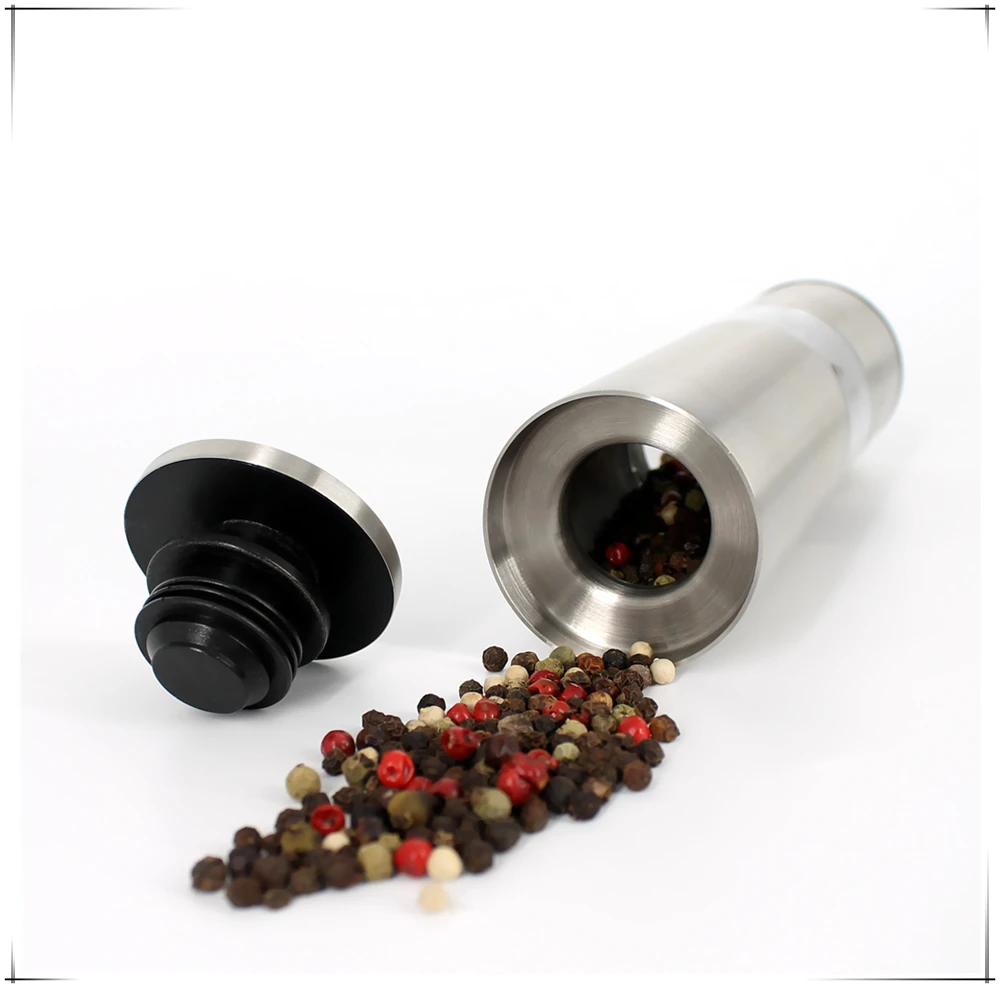 portable salt and pepper grinder / stainless steel spice mill / ceramic grinder
