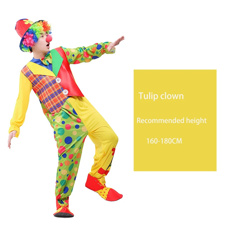 Halloween Clown Clothing Adult Clown Costume Male And Female Circus Performance Costume Holiday Performance Costume