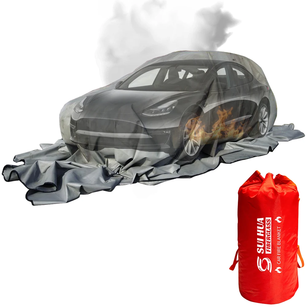 Premium quality  6 x 8 M Electric car fire blankets 19.8 x 26 Ft pro Fire blanket