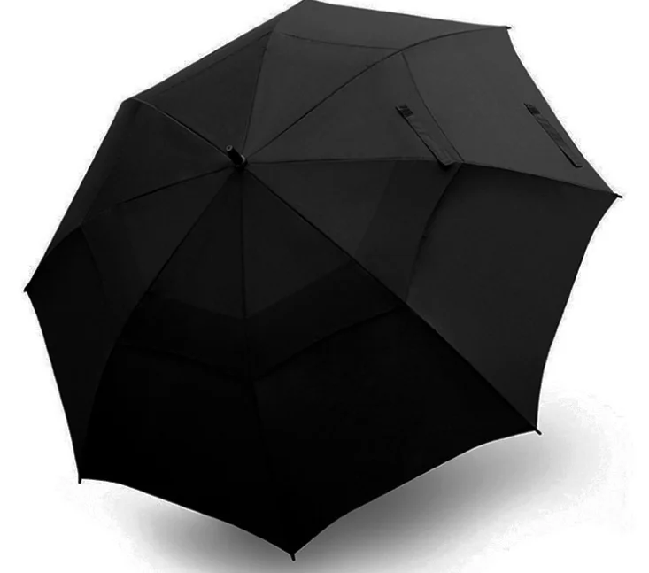 Umbrella Wholesale Custom Logo Large Double Canopy Vented Windproof Umbrella Automatic Open Straight Golf Umbrella