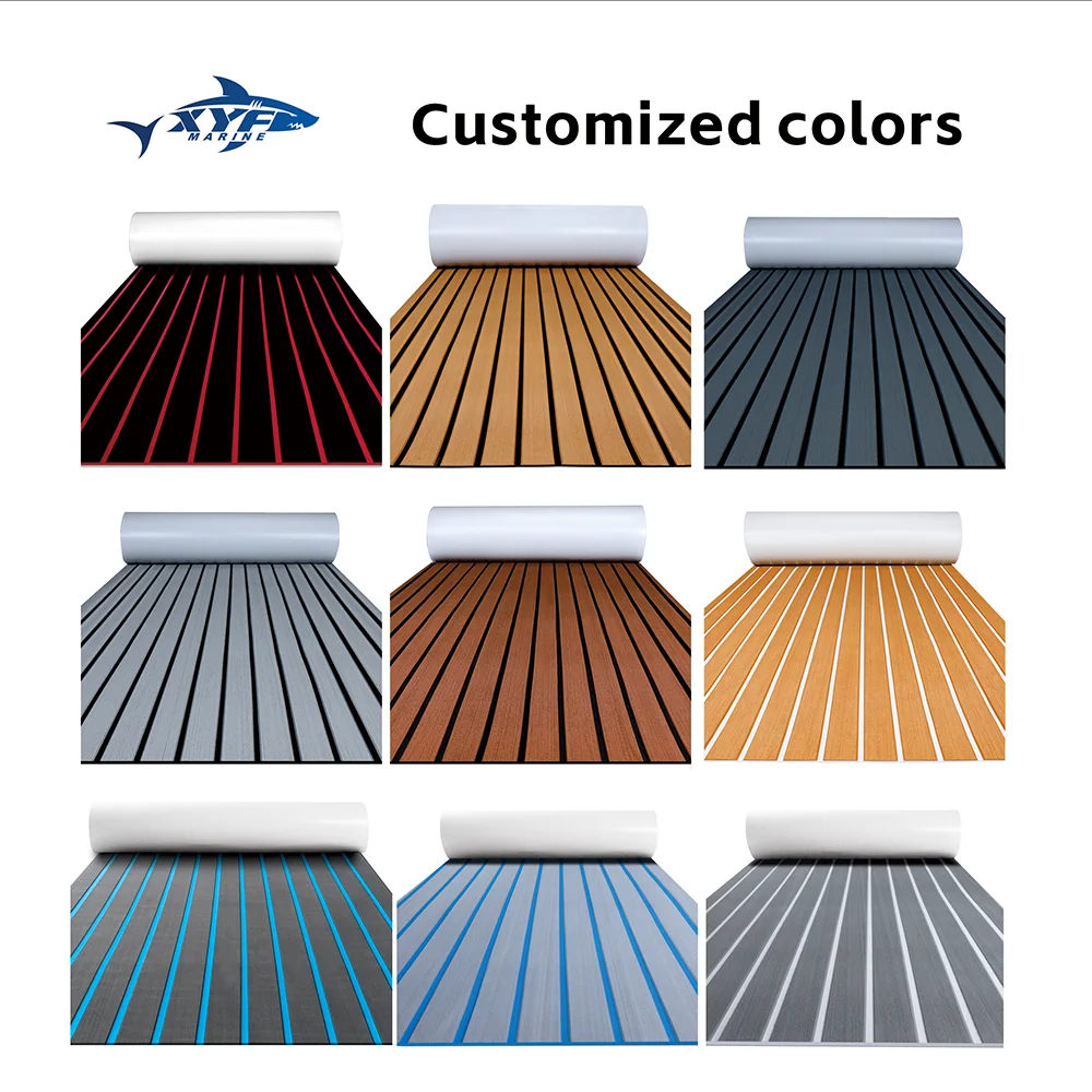 Marine supplier eva foam synthesis teak  deck boat floor mats for yacht flooring decking sheet boat carpet boat eva flooring