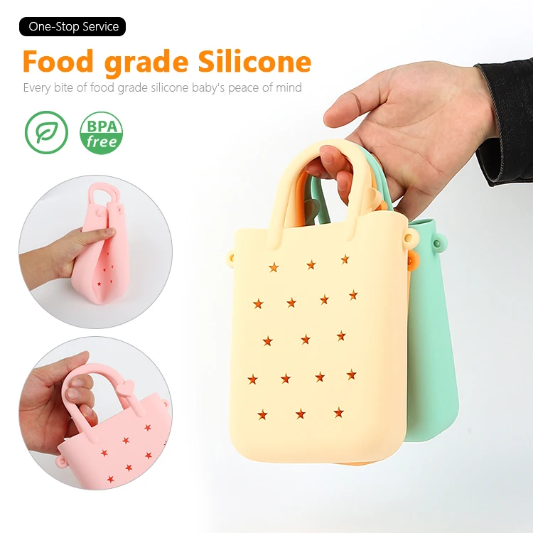 Popular Waterproof Woman Tote Shopping Basket Bags Beach Silicone Bogg Bag Purse Eco Jelly Candy Lady Handbags