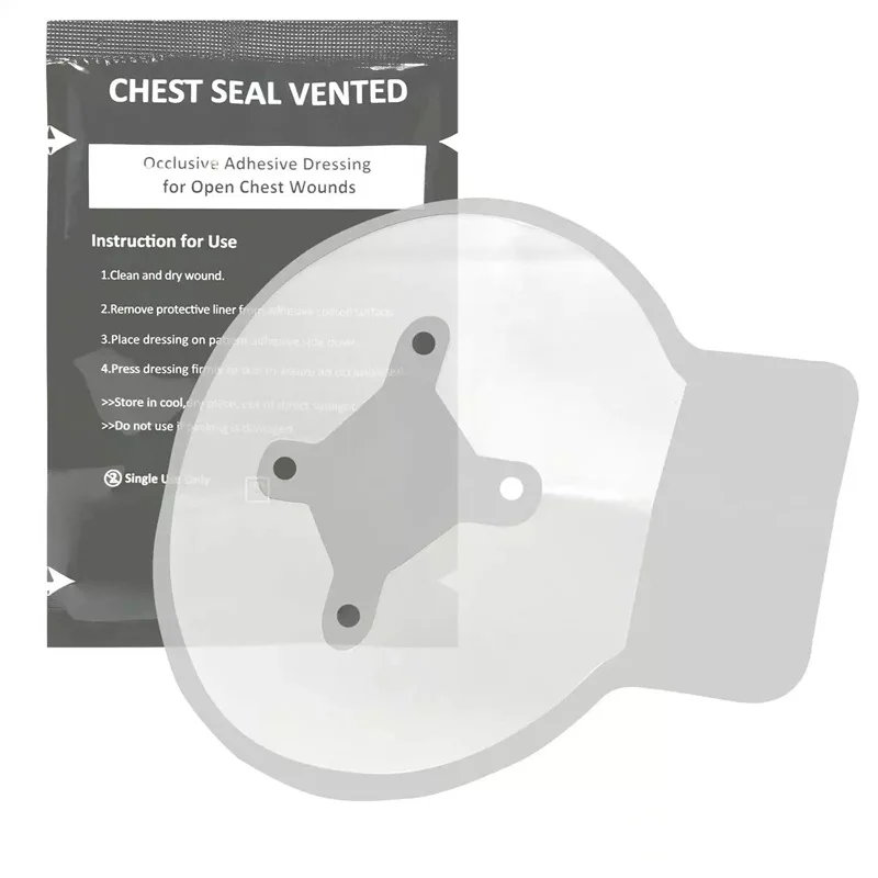 Hot Selling Emergency Equipment Chest Seal Vented Non vented Medical Chest Seals for rescue use